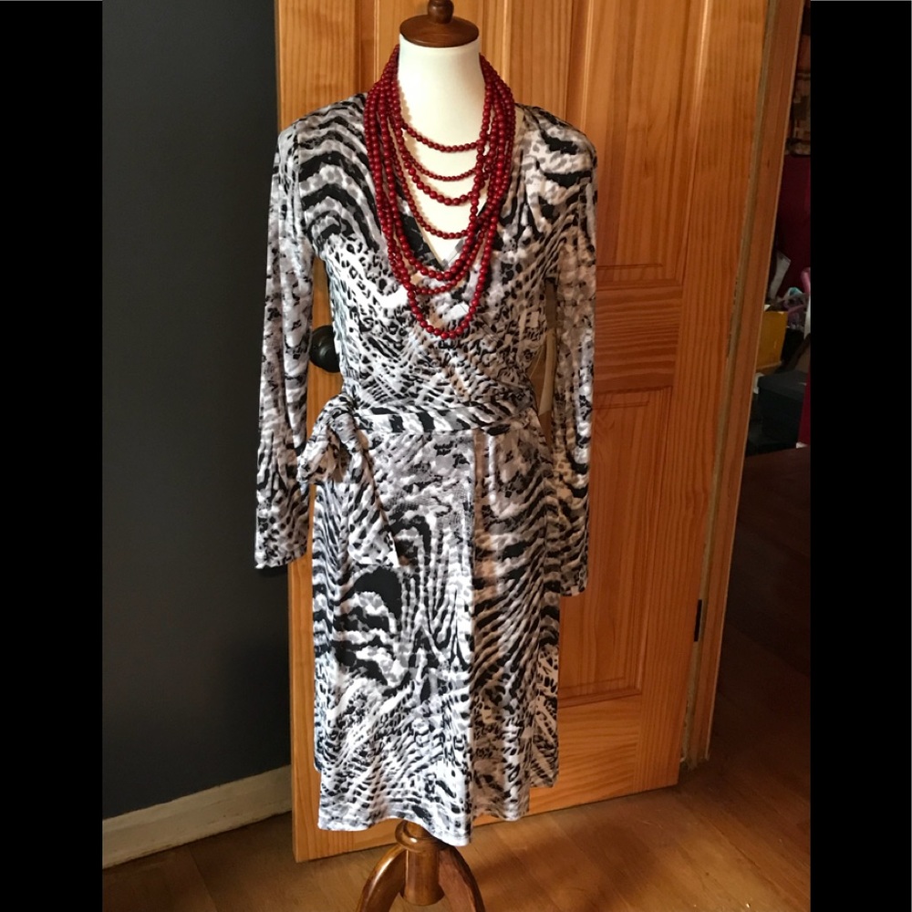 Jones New York Faux Wrap Dress